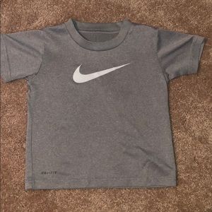Boys Grey Dri-fit Nike Toddler shirt